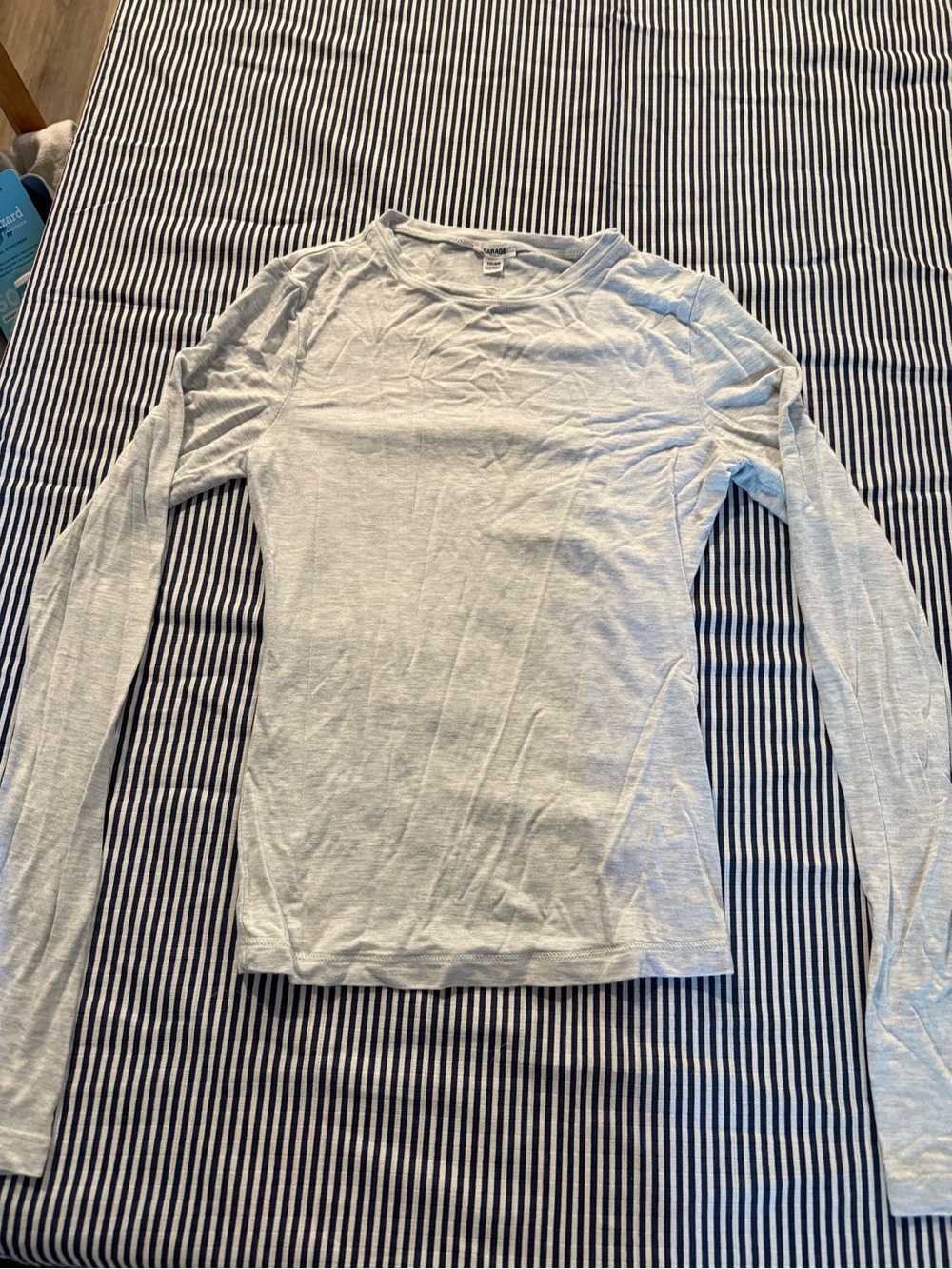 Garage Light Gray Long-Sleeve Crew Neck Women’s